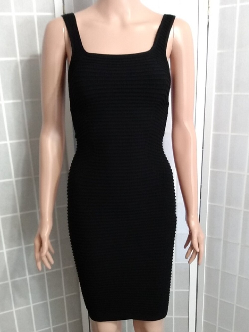 Free People Intimately Black Pleated Midi Bodycon Dress - Women's M/L- NWOT